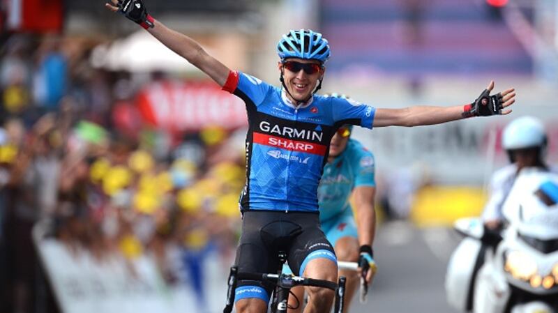 Dan Martin in 2013 after becoming only the fifth Irishman in history to win a stage of the Tour de France. Photograph: Tim de Waele/Getty Images