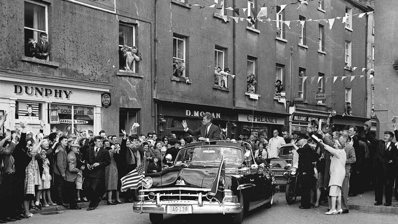 John F Kennedy arrives in Wexford in June 1963.