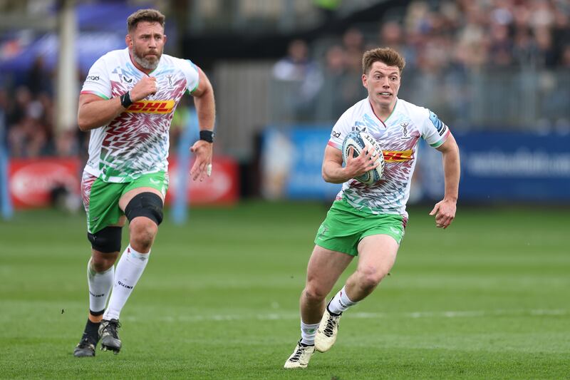 Will Porter of Harlequins makes a break during a Premiership match against Bath last weekend. Photograph: Michael Steele/Getty Images
