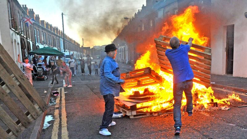 A Children’s ‘Eleventh Night’ street party gets underway at Bendigo Street in South Belfast.