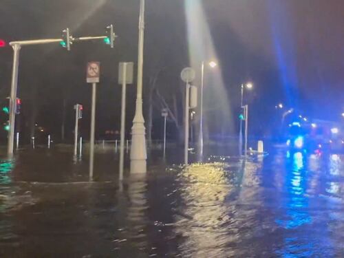 Dublin's Fairview flooded amid ongoing weather warning