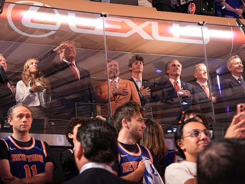 Trump greeted with boos at NBA Finals in Madison Square Garden