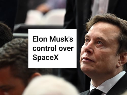 Elon Musk's control over SpaceX