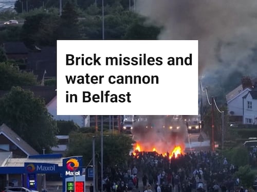 Water cannon deployed amid further unrest in Belfast