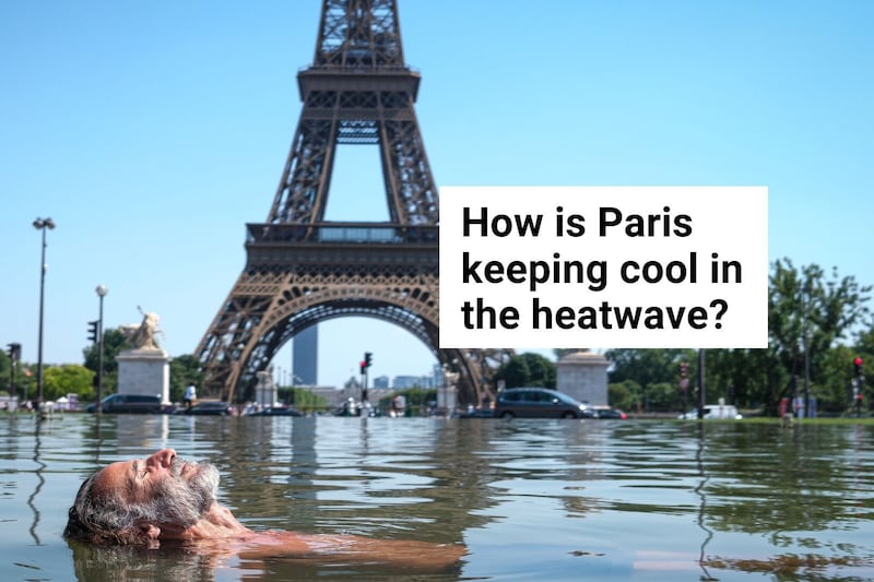 What is Paris doing to keep cool in the heatwave?