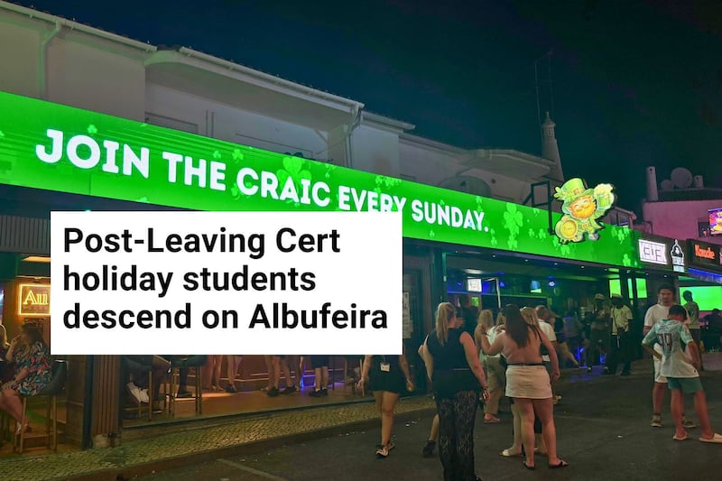 Post-Leaving Cert students arrive in Albufeira, Portugal