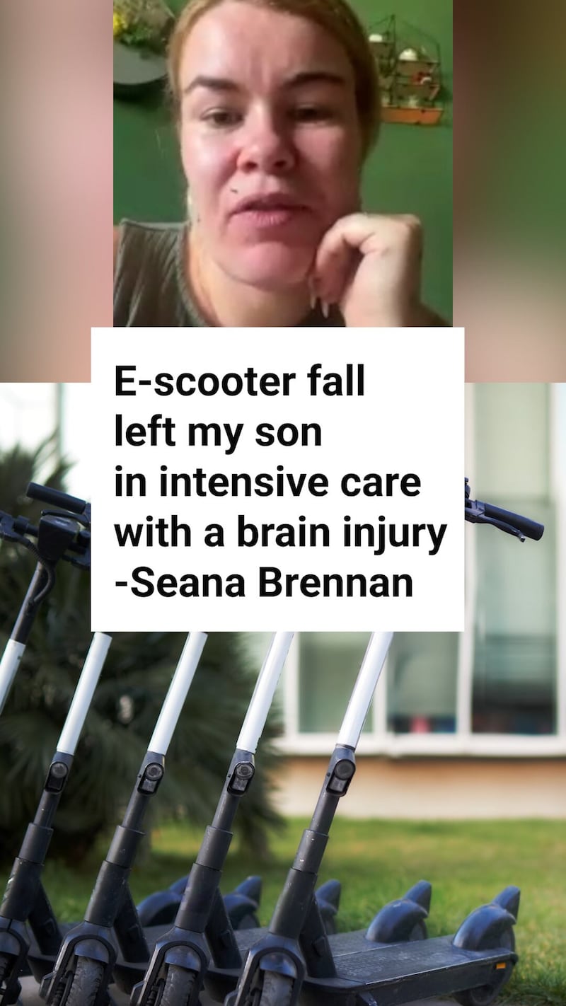 E-scooter fall left my son in intensive care with a brain injury -Seana Brennan