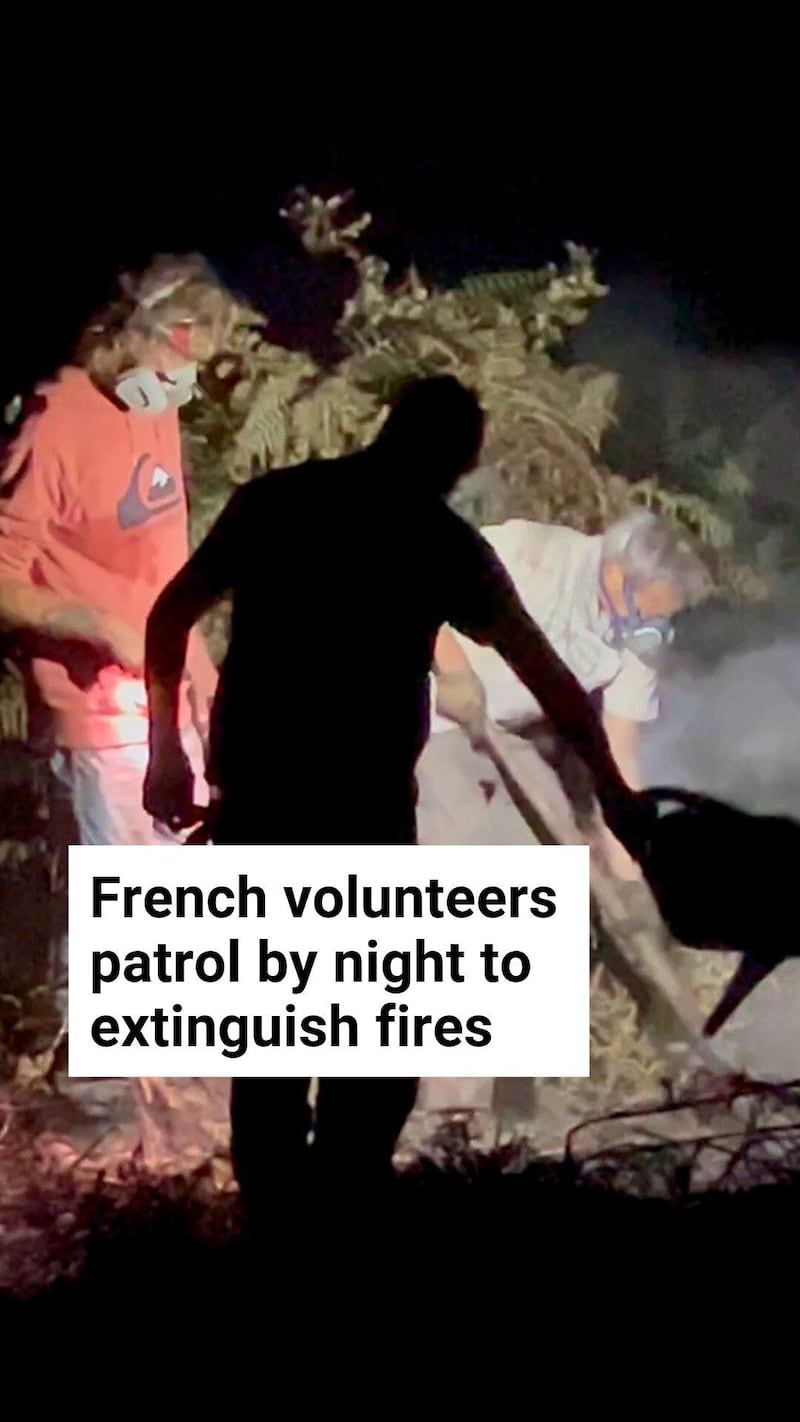 French volunteer firefighters patrol by night to extinguish fires