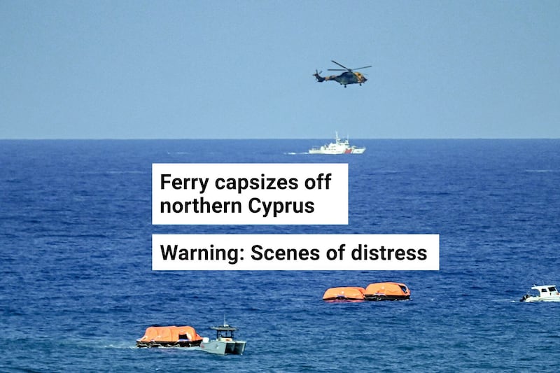 Ferry capsizes off northern Cyprus