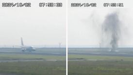 Second World War bomb detonates at Japanese airport after plane taxies past