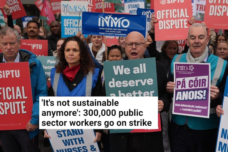 'It's not sustainable anymore': 300,000 public sector workers go on strike