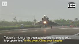 Taiwan lands fighter jets on motorway as part of drills against Chinese invasion