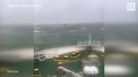 Rough sea crossing as 'Storm Diana' rages