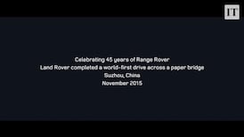 Tear up: Range Rover crosses bridge made entirely of paper
