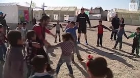 Rugby star Sonny Bill Williams visits Syrian refugee camp