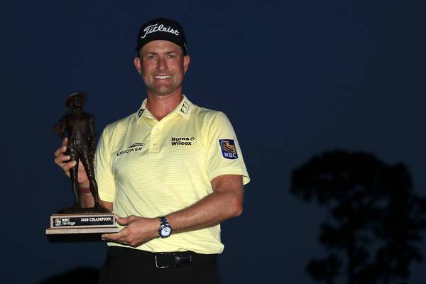Webb Simpson rides the storm to win at Hilton Head