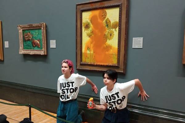 Just Stop Oil activists charged with criminal damage to the frame of a Van Gogh’s painting