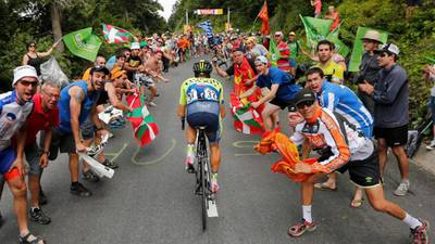 Rafal Majka climbs up to take his second Tour de France stage
