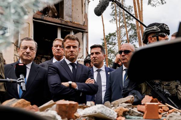 Macron says war crimes have been committed in Ukraine's Irpin