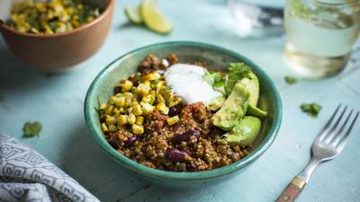 Donal Skehan: Super power chilli with charred corn salsa