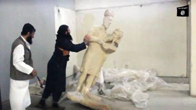 Statues destroyed by Islamic State in Mosul were copies
