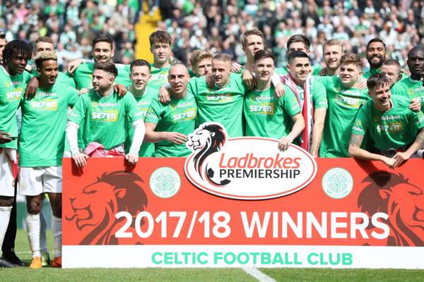 Celtic hit sorry Rangers for five to make it seven titles on the spin