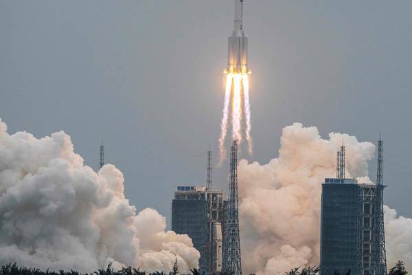 Chinese rocket re-enters Earth’s atmosphere above Indian Ocean