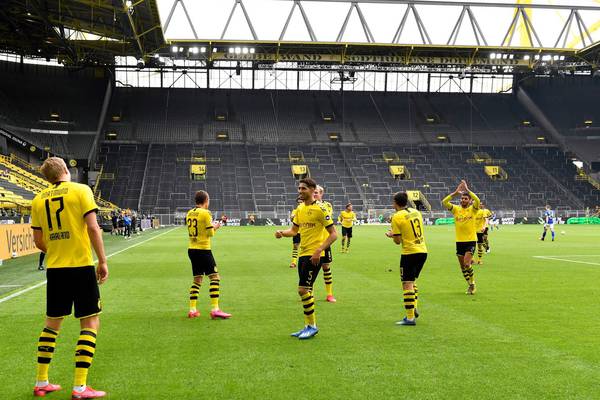 Dortmund rout Schalke as eerie scenes signal Bundesliga return