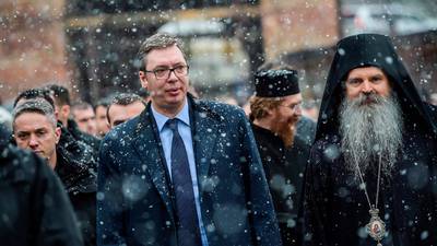 Serbian president calls for peace on controversial visit to Kosovo