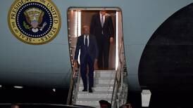 Biden visit: Air Force One lands in Belfast as US president says priority is to ‘keep the peace’ in Northern Ireland