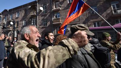 Armenians and Georgians protest as political crises shake Caucasus states