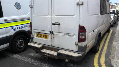 Van used to secure Dublin property did not display tax disc