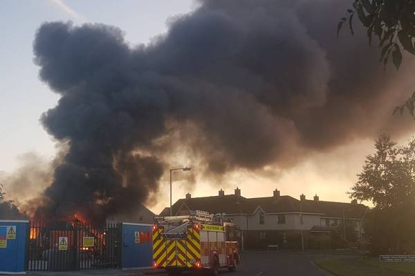Fire at library construction site in Tallaght