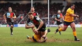 Ulster left ‘gutted’ as they are out of Champions Cup after Harlequins hammering