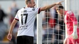 Dundalk score three first-half goals as they keep presssure on Shamrock Rovers at the top