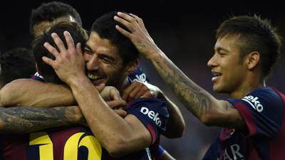 ‘MSN’ trio go  past 100 goals as  Barcelona blitz Getafe