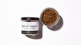 A savoury, umami-rich black garlic sea salt made by hand in Dingle