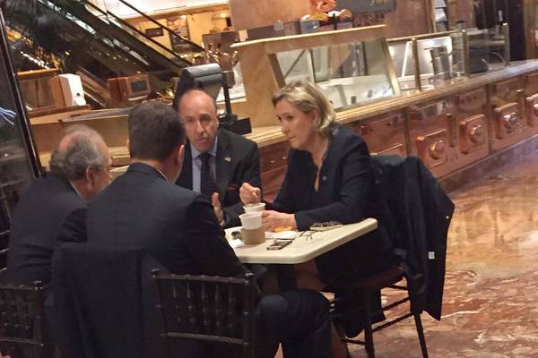 France’s far-right leader Marine Le Pen seen at Trump Tower