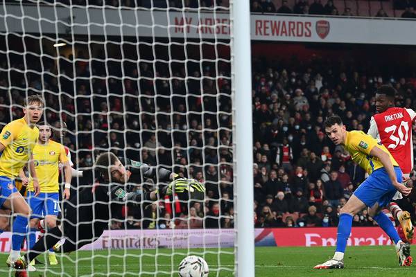 Eddie Nketiah hat-trick sees Arsenal sweep aside Sunderland