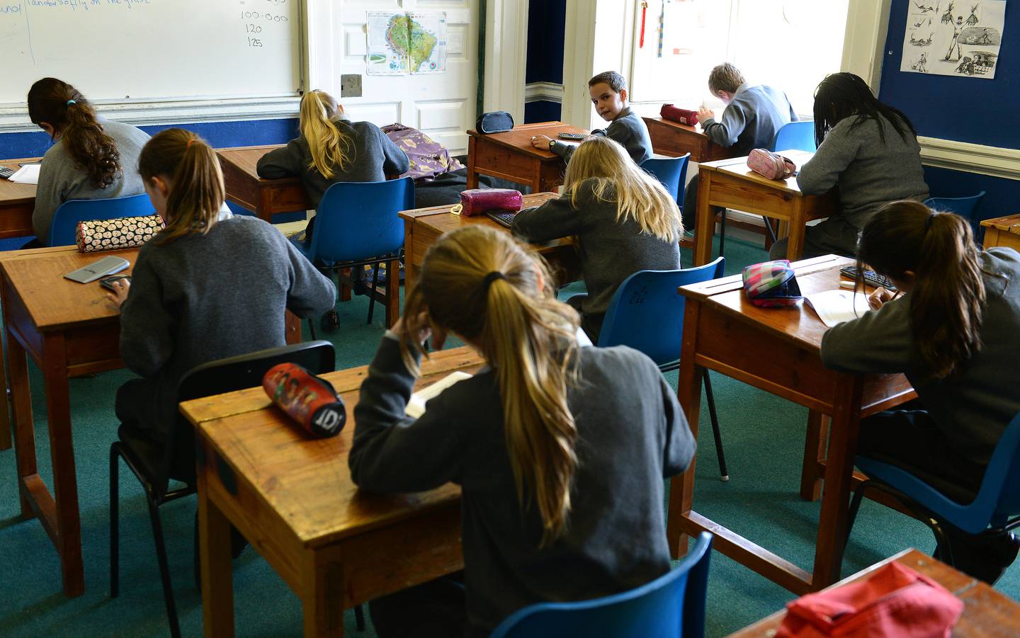 Date:15/04/2013 - Education -  Students in class in Headfort School Kells Co Meath.
Photo: David Sleator/The Irish Times
Keywords ;  Archive , Web, Stock, GV, General View