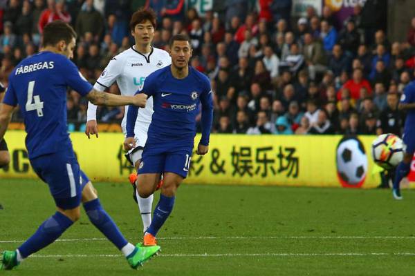 Fabregas’s early goal for Chelsea adds to Swansea’s worries