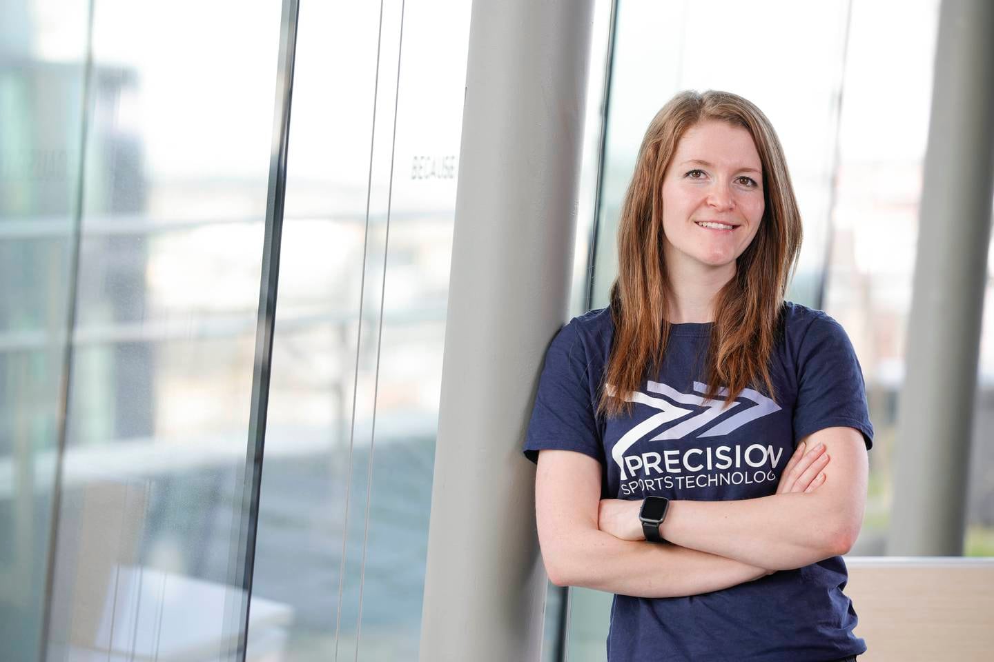 Emma Meehan of Precision Sports Technology at The Irish Times Innovation Awards 2023 final judging day. Photograph: Conor McCabe Photography.