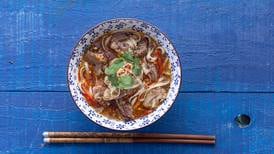 Slow-cooked oxtail and chilli noodles