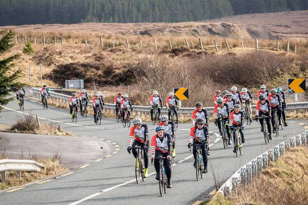 Cyclists arrive at Blacksod to mark Rescue 116 anniversary