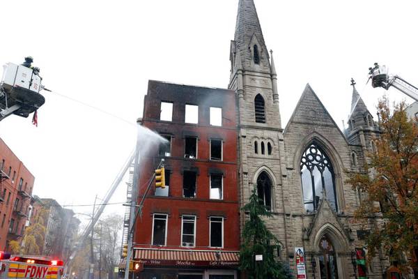 Church housing New York’s Liberty Bell gutted by fire