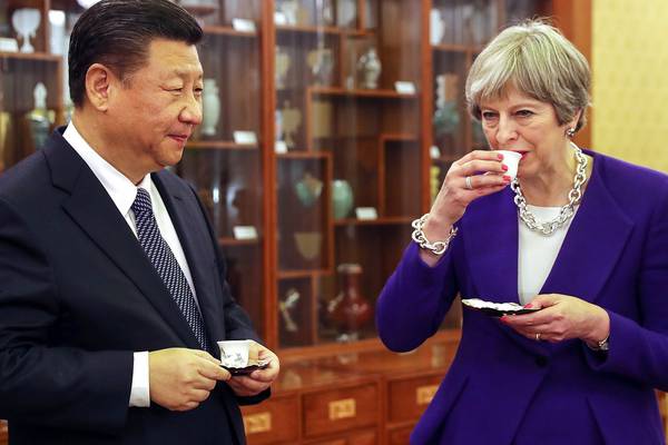 Theresa May stresses close bond with China in Xi Jinping talks