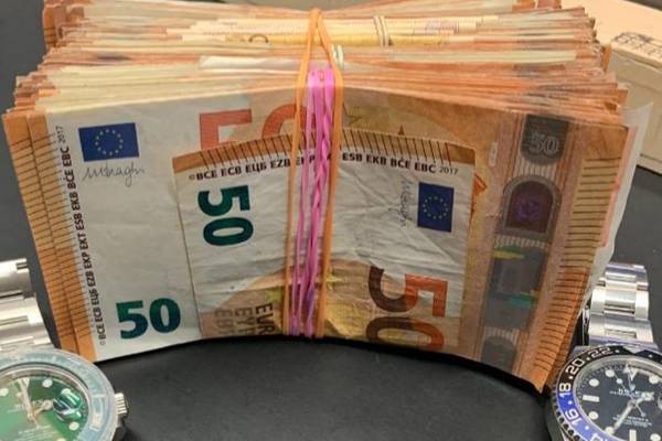 Gardaí seize two suspected Rolex watches, car and €18,000 cash in Cork