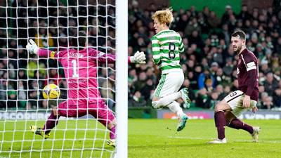 Controversial Kyogo Furuhashi goal earns Celtic a narrow victory over Hearts