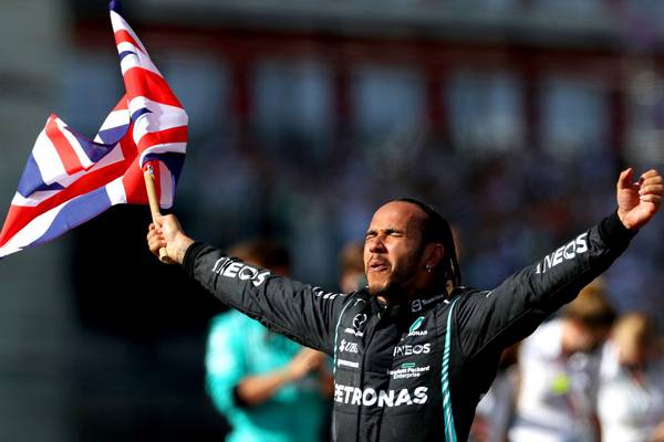 Lewis Hamilton lands famous British GP win after Max Verstappen crashes out