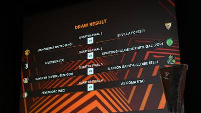 Europa League draw: Manchester United will play Sevilla in quarter-finals